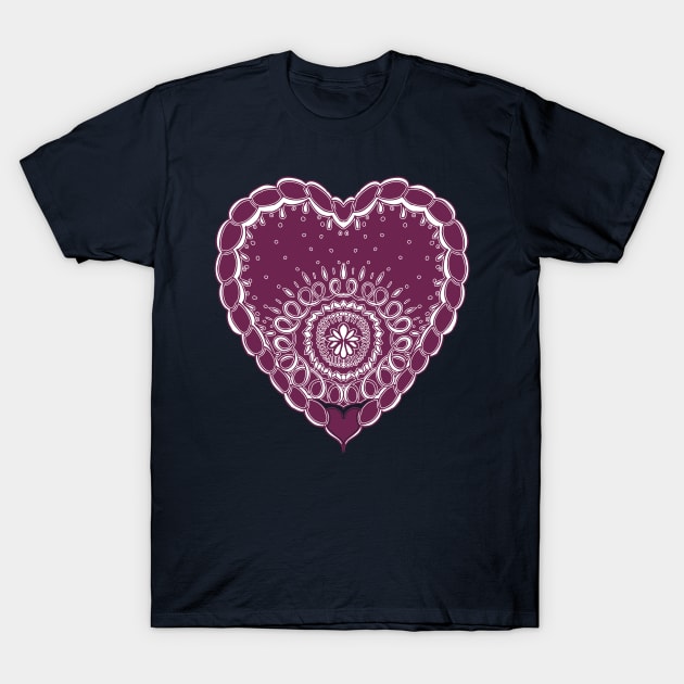 Boho Heart T-Shirt by minniemorrisart